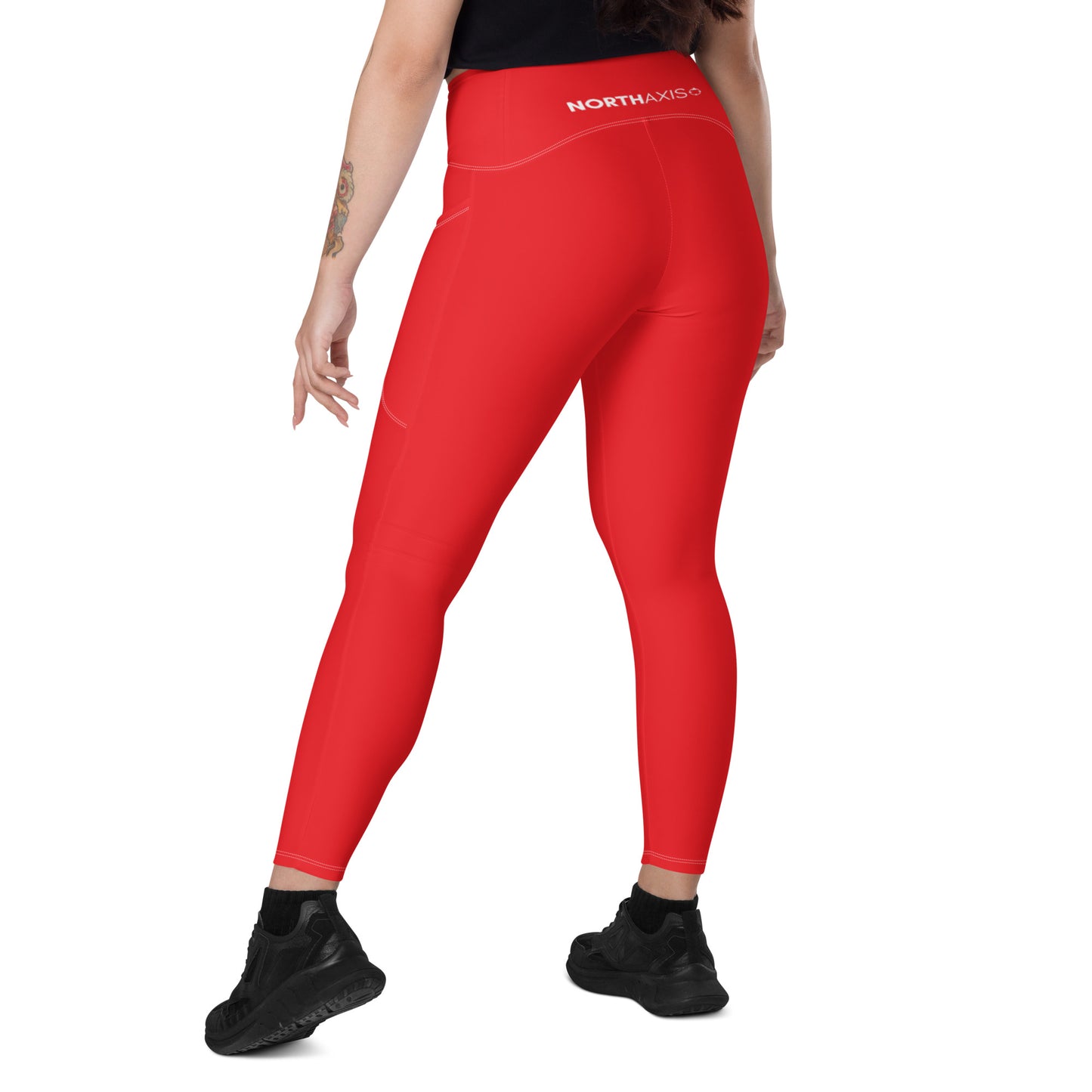 Crossover leggings with pockets